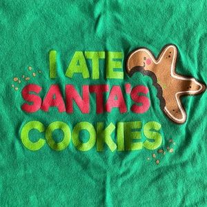 Santa’s cookies Green Tshirt, Christmas